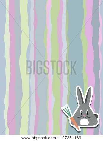 Pattern With Strips And Rabbit For Your Design