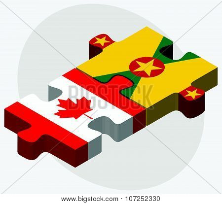 Canada And Grenada Flags