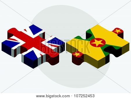 United Kingdom And Grenada Flags
