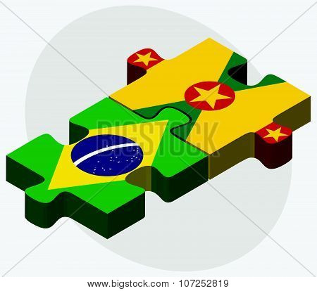 Brazil And Grenada Flags