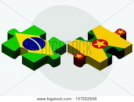 Brazil And Grenada Flags