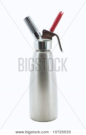 Acero inoxidable batida a dispensador crema