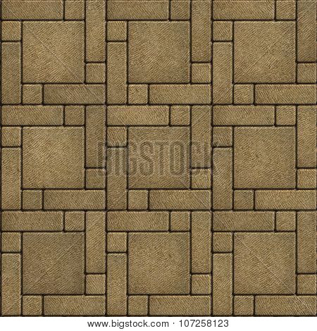 Sand Color Paving Slabs in the form of big Square..