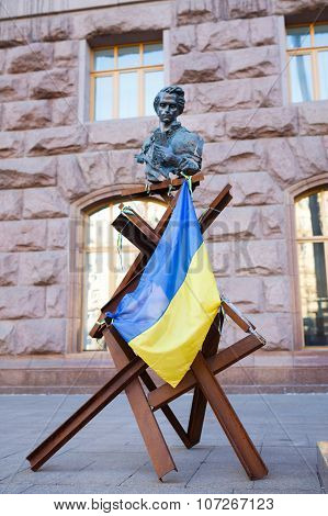 Statue On The Antitank In Kiyv