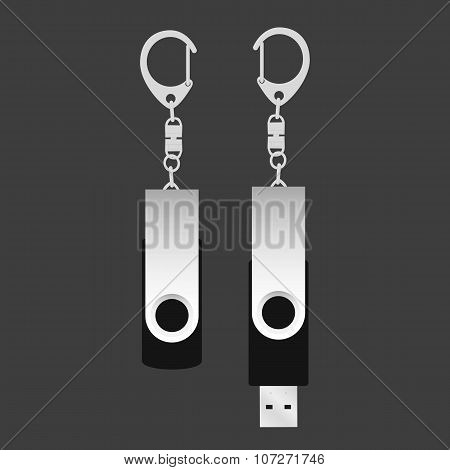 Flashcard black color open and close
