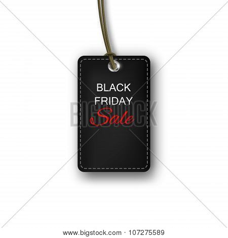 Black Friday Sales Tag. Label Isolated On White Background