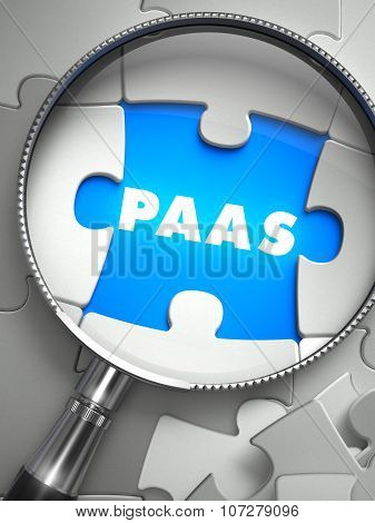 PaaS - Missing Puzzle Piece through Magnifier.