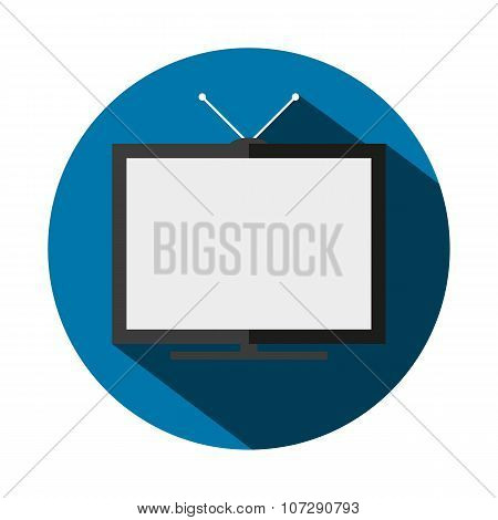 Vector Illustration Of A Flat Tv
