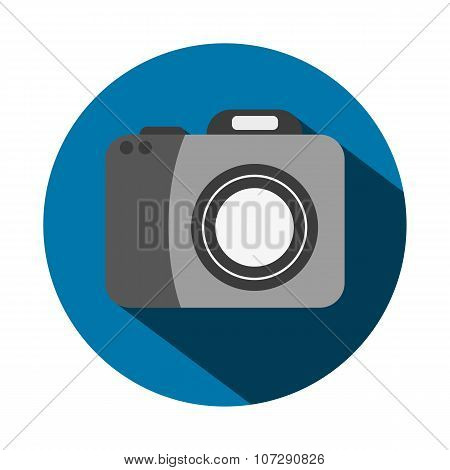 Vector Illustration Of A Flat Camera