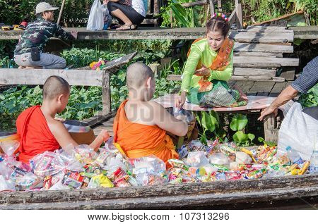 Buddhist Monks On Ok Phansa Day