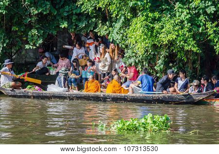 Buddhist Monks On Ok Phansa Day