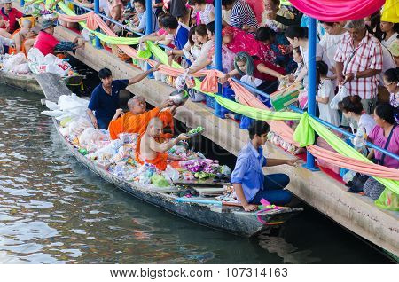 Buddhist Monks On Ok Phansa Day