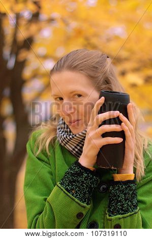 Girl Near Autumn Tree