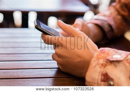 Smartphone in a someone's hands