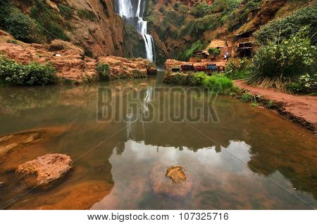 Ouzoud Waterfalls located in the Grand Atlas village of Tanaghmeilt, in the Azilal province in Morocco, Africa