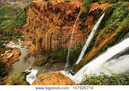 Ouzoud Waterfalls located in the Grand Atlas village of Tanaghmeilt, in the Azilal province in Morocco, Africa