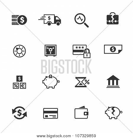 Money, Finance, Banking Icons Set