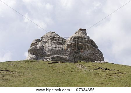 The Bucegi Sphinx, Romania back view