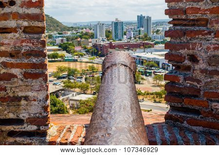 Castillo San Felipe Barajas, Impressive Fortress Located In Lazaro Hill, Cartagena De Indias, Colomb