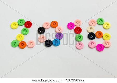 2016 Happy new yaer, celebrate seaon. Button write 2016, New Year is coming concept.