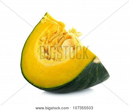 Green Pumpkin Isolated On The White Background