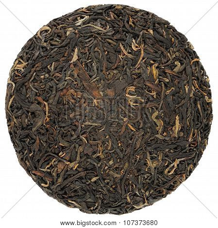 Pressed Red Tea Round Shape Isolated