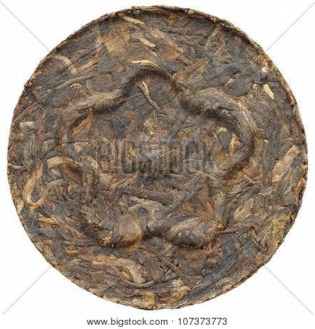 Myanmar Kokang  Puerh Round Shape Isolated