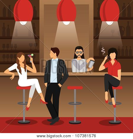 Bar Flat Illustration