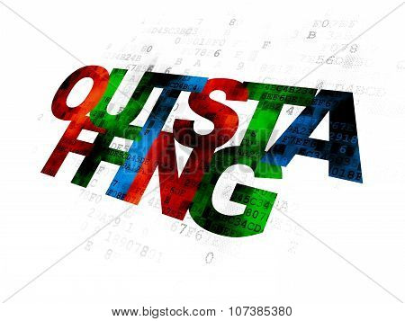 Finance concept: Outstaffing on Digital background