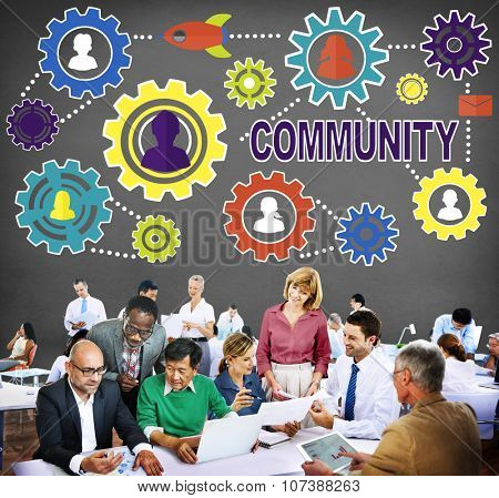 Community Connection Society Social Media Social Network Concept