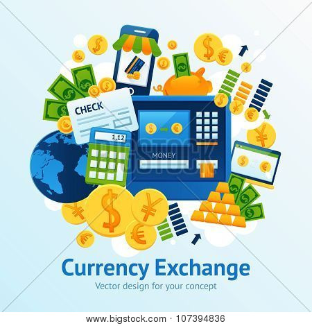 Currency Exchange Illustration