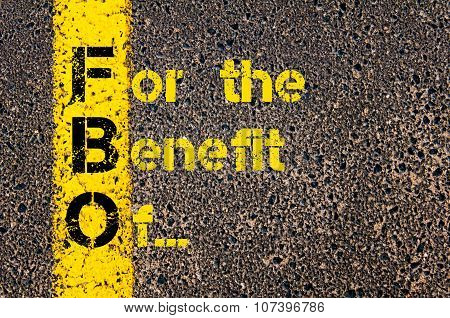 Business Acronym Fbo As For The Benefit Of...