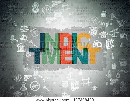 Law concept: Indictment on Digital Paper background