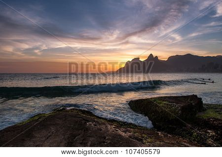 Sunset in the Beach