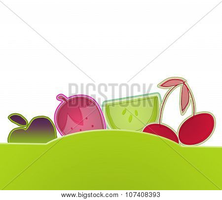 forms to the fruit