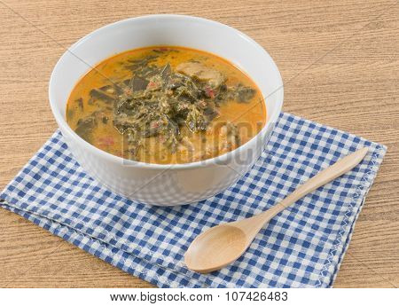 Coconut Milk Curry With Cassia Leaves And Pork