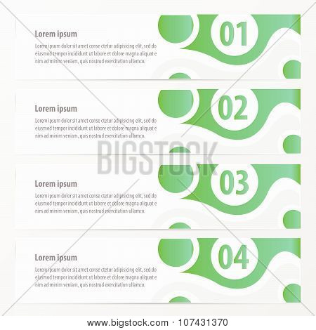 Vector Banner Cicle Design   Green Color