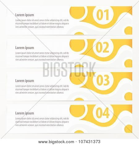 Vector Banner Cicle Design  Yellow Color