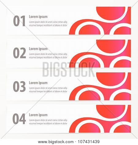 Vector Banner Cicle Design   Orange , Blue, Gray Color