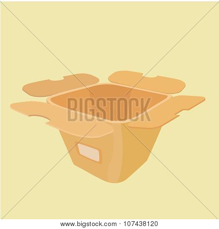 The layout of the carton for food from a fast food restaurant