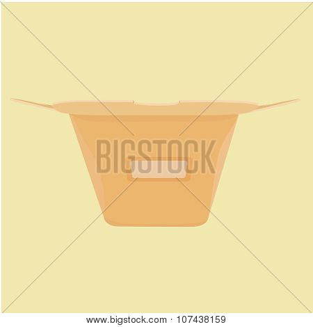 The layout of the carton for food from a fast food restaurant