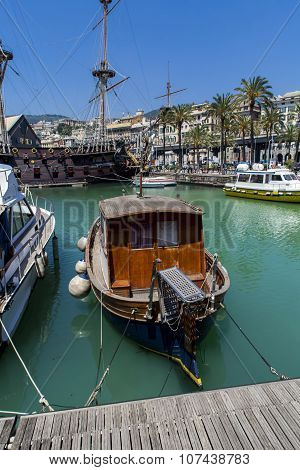 Il Galeone Neptune Pirate Ship In Genoa, Italy