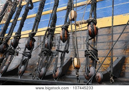 Old And Historical Boat In The Port Of Goteborg