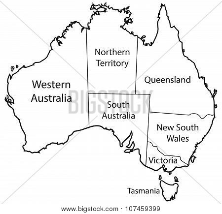 Australia Territories Outline