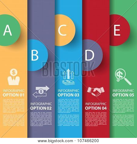 Timeline Infographics With Icons Set.