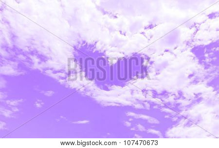 Abstract Colorful Heart on the sky