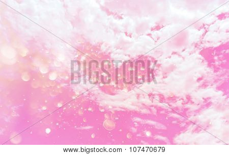 Abstract Colorful Heart on the sky