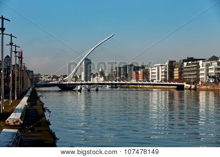 Samuel Beckett Bridge in Dublin City Centre
