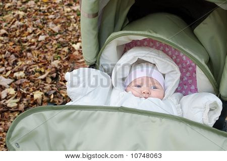 baby outdoors in fall
