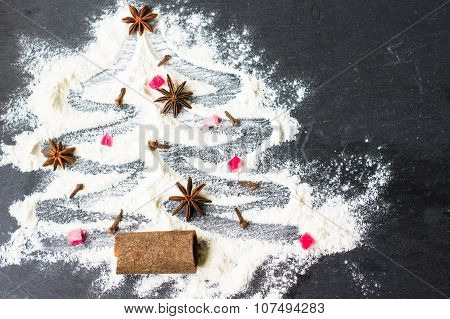 Christmas Tree With Spices